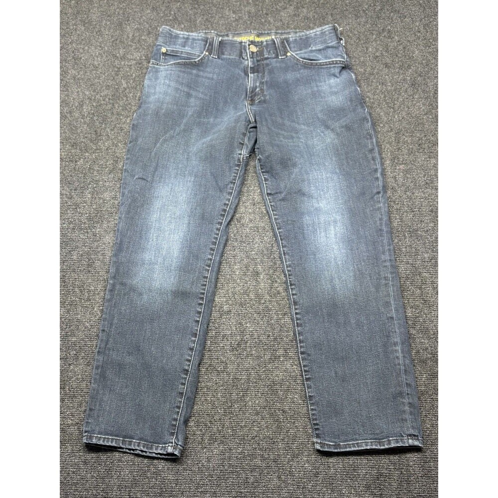 Lee Extreme Motion MVP Jeans Mens 36x29 Straight Fit Tapered Leg Stretch Blue